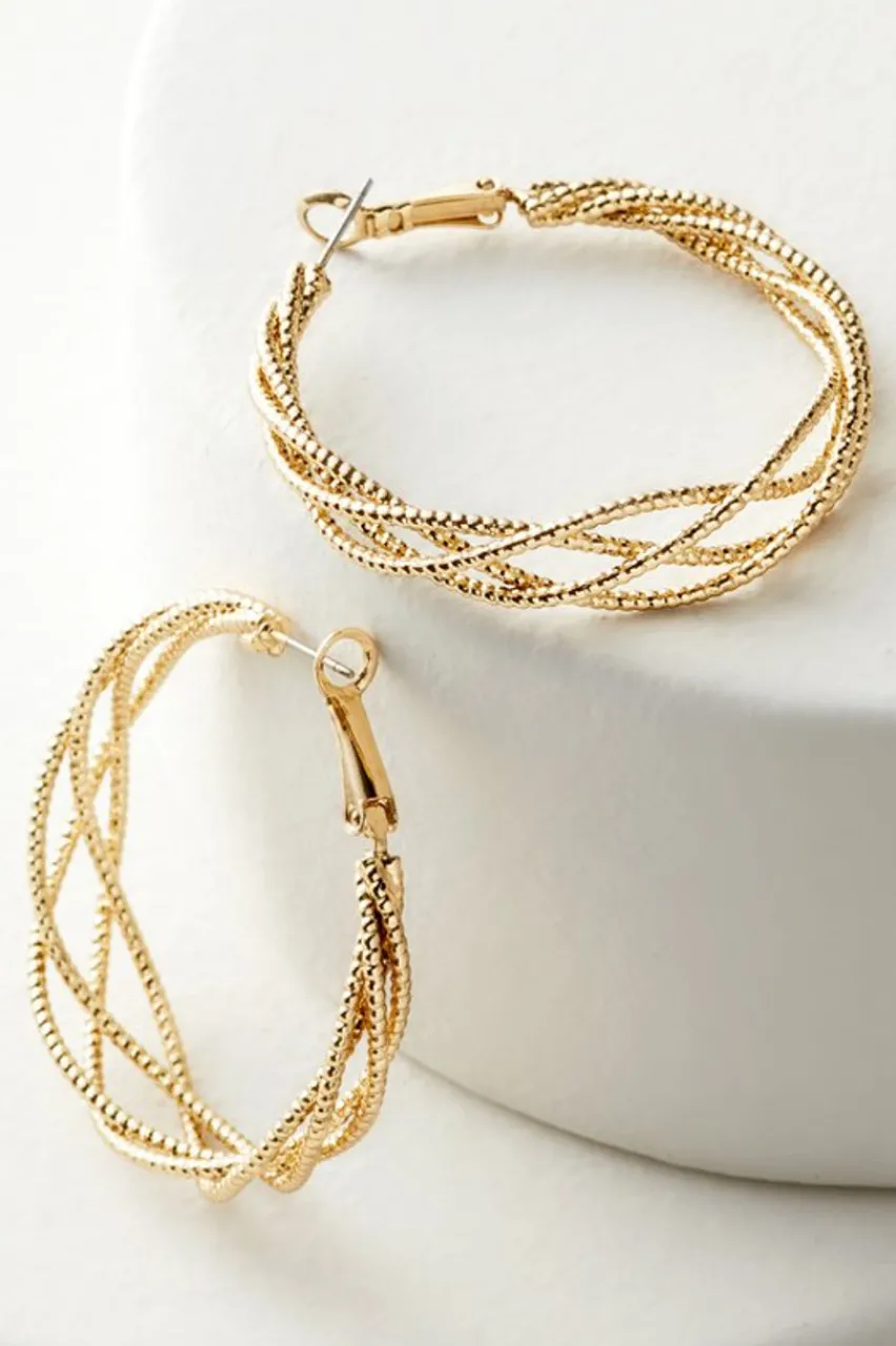 Hot Aria Sparkle Hoops Earrings Jewelry | Earrings