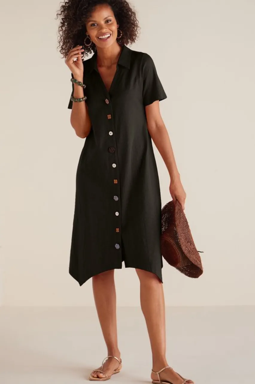 Online Danielle Button Dress Dresses