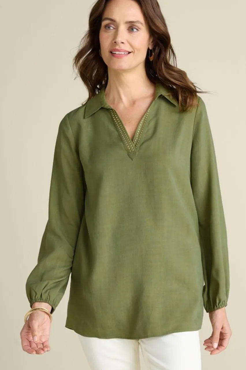 Cheap Delaine Tencel™ Tunic Tops