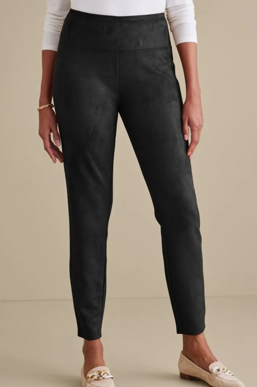 Clearance Faux Suede Pull-On Leggings Pants | Leggings