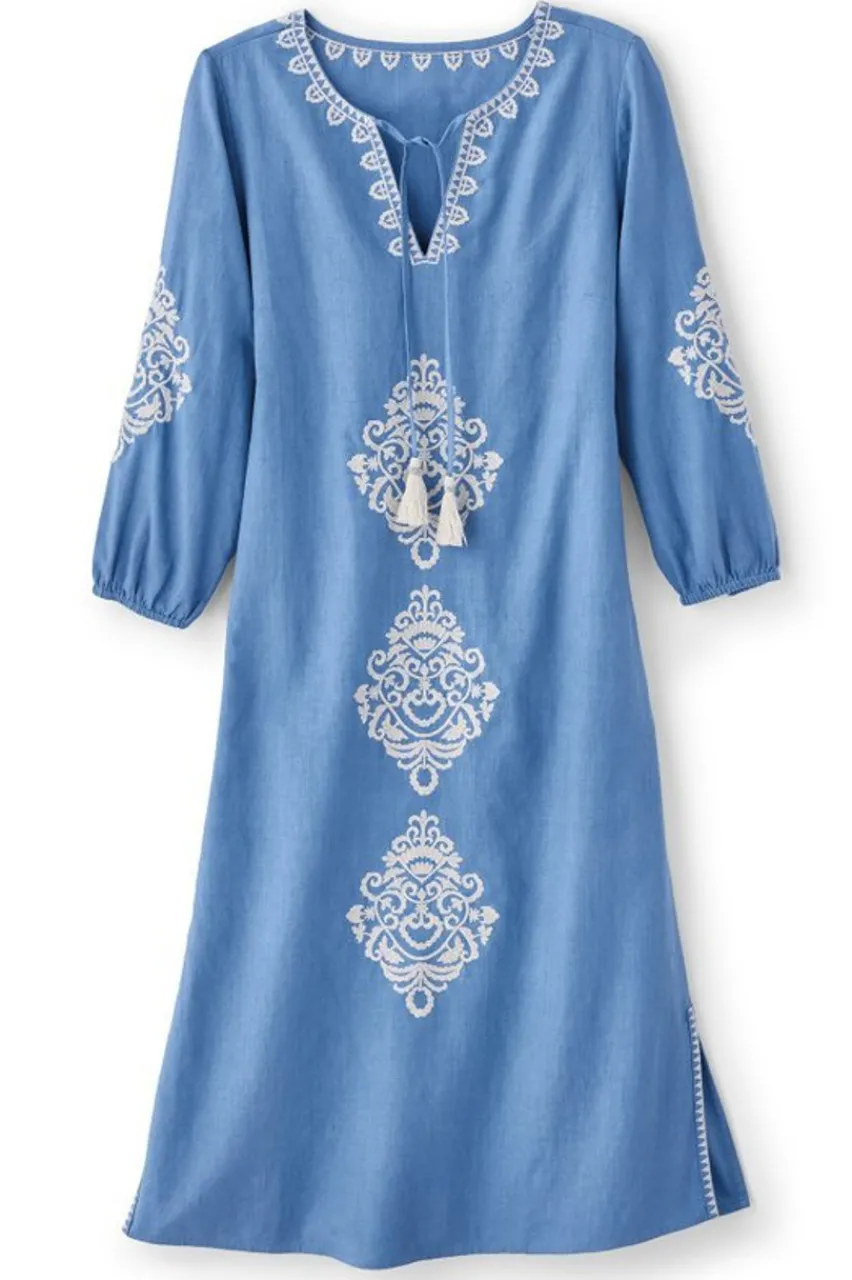 Fashion Hasana Linen Blend Midi Dress Dresses