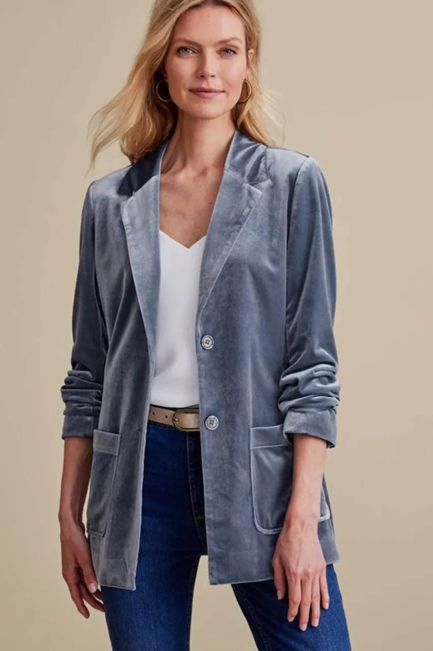 Clearance Holly Velvet Blazer Toppers | Jackets & Coats