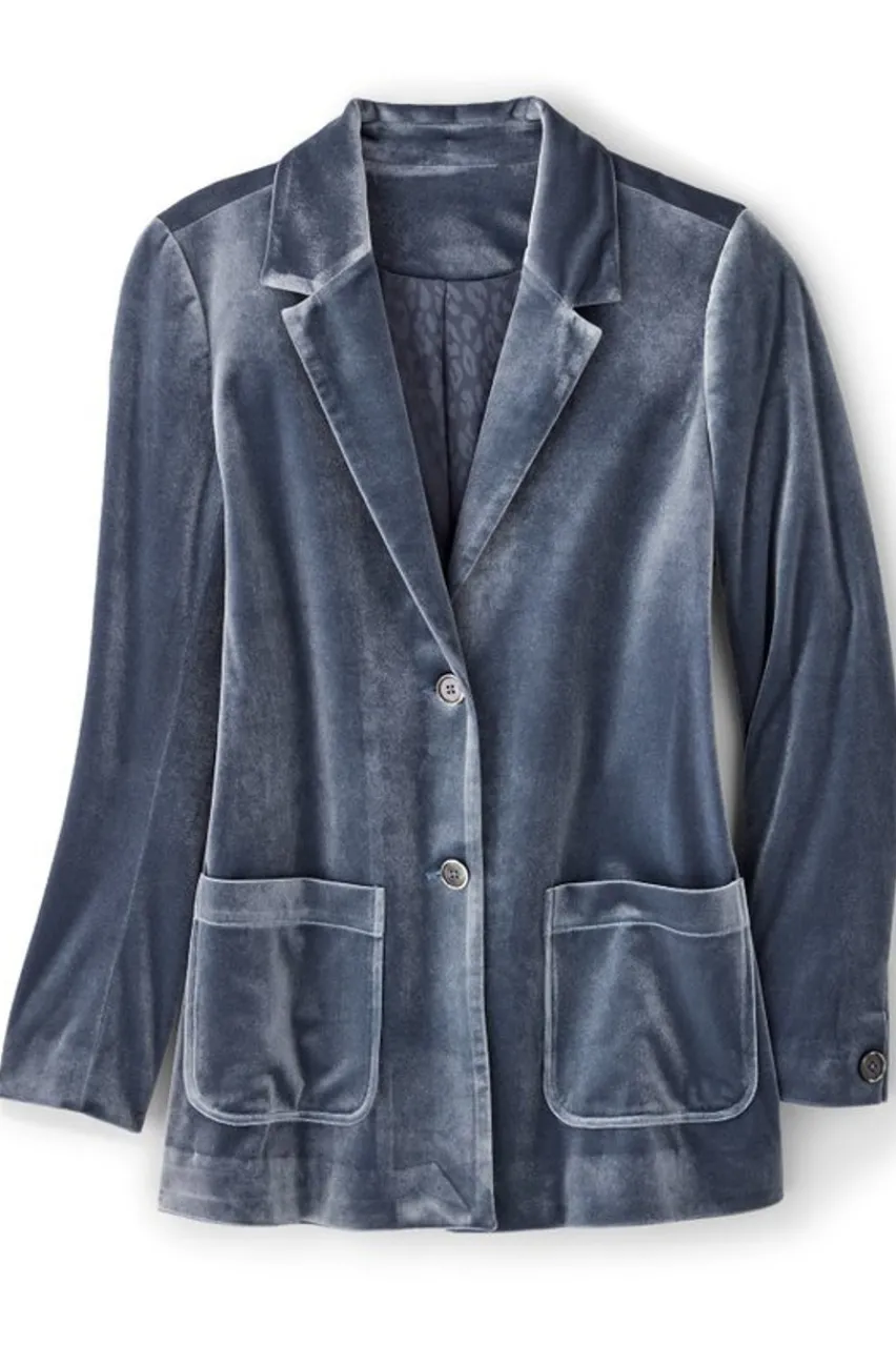 Clearance Holly Velvet Blazer Toppers | Jackets & Coats