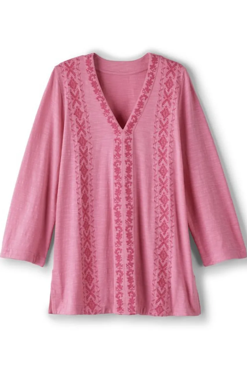 Best Ingrid Embroidered Tunic Tops | Tunics & Leggings