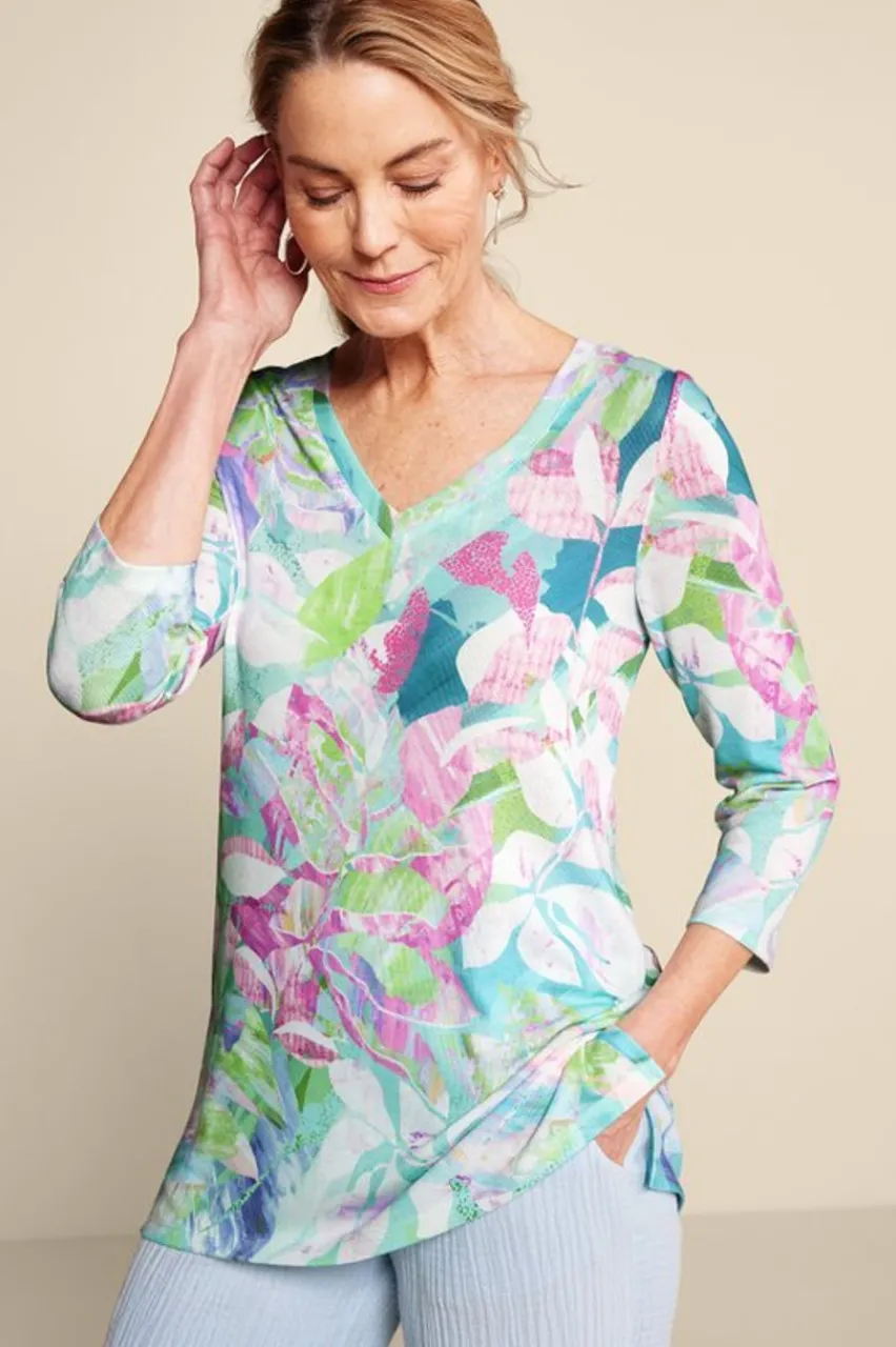 Cheap Iris 3/4 Sleeve Tunic Tops | Tunics & Leggings
