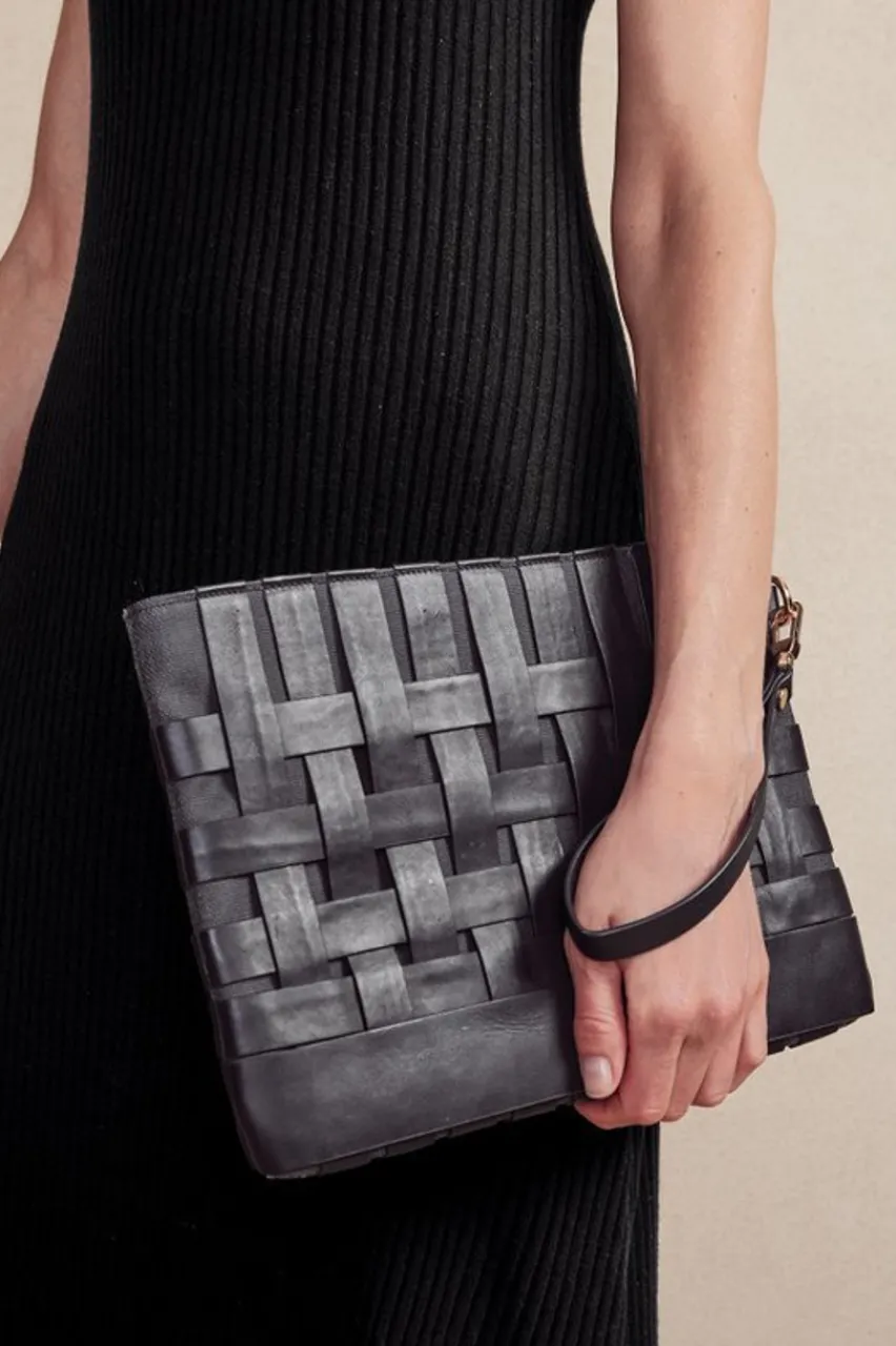 Fashion Leather Strap In Clutch Handbags