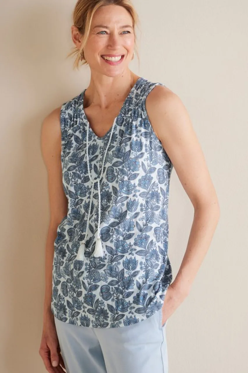Sale Roxie Printed Pointelle Tank Tops