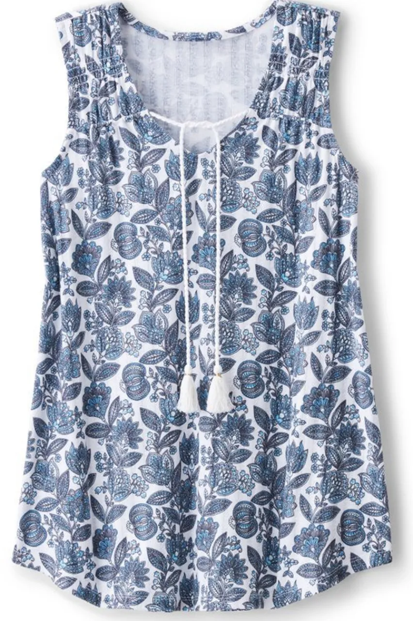 Sale Roxie Printed Pointelle Tank Tops