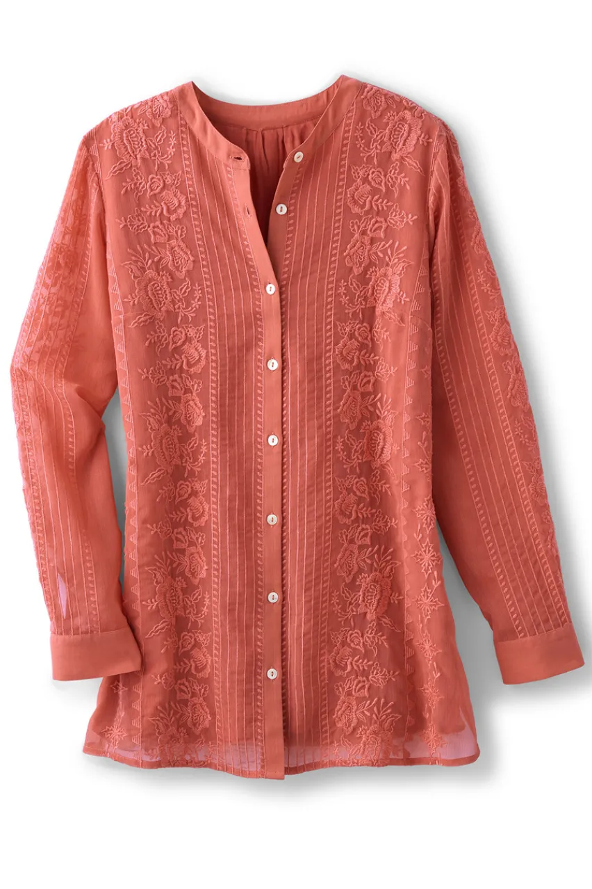 Online Serafine Embroidered Tunic Tops