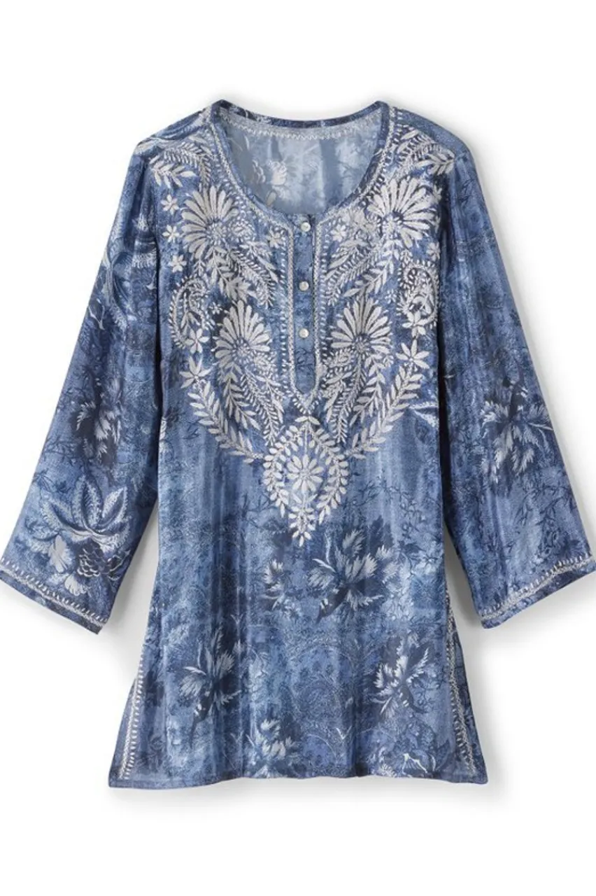 Cheap Silvia Embroidered Tunic Tops | Tunics & Leggings