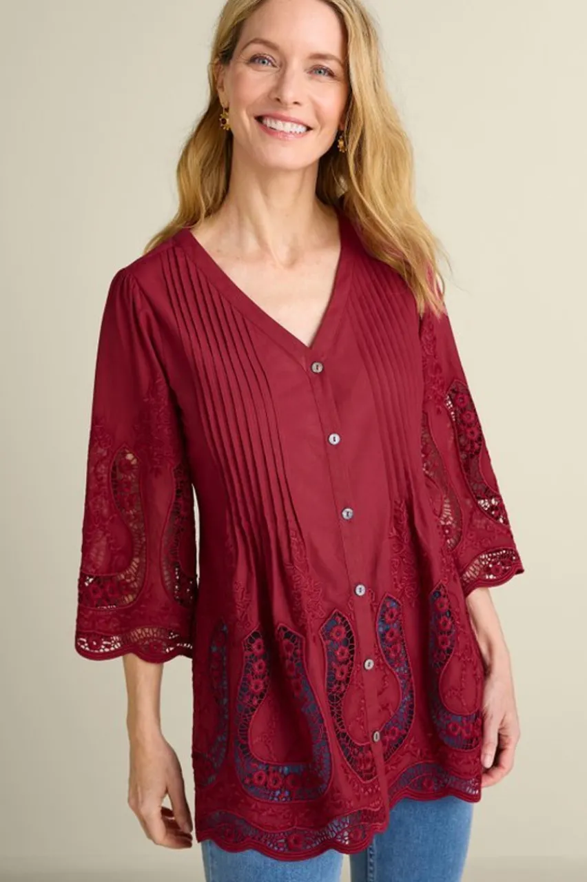 Store Trella Eyelet Top Tops